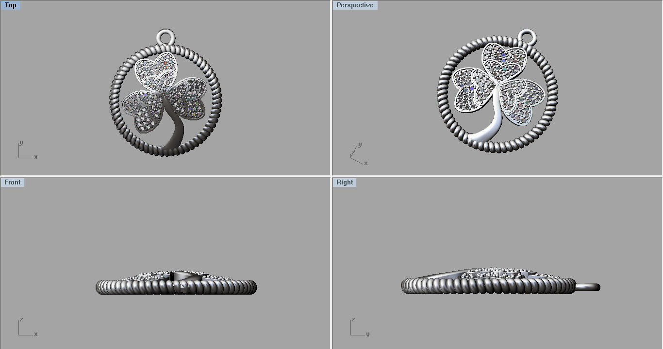 FLOWER CHARM PENDANT 3D print model_7