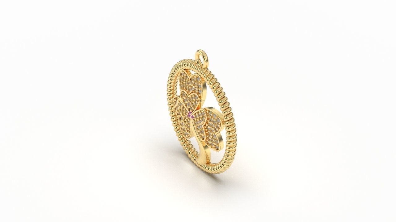 FLOWER CHARM PENDANT 3D print model_2