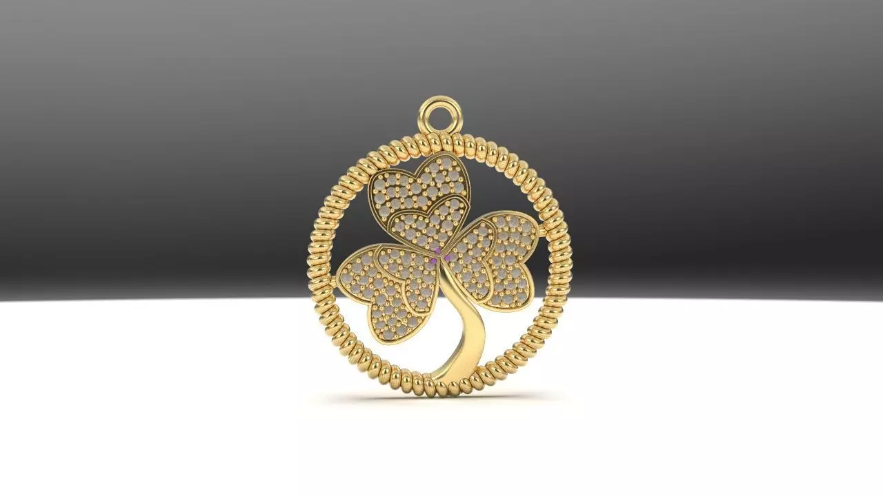 FLOWER CHARM PENDANT 3D print model_0