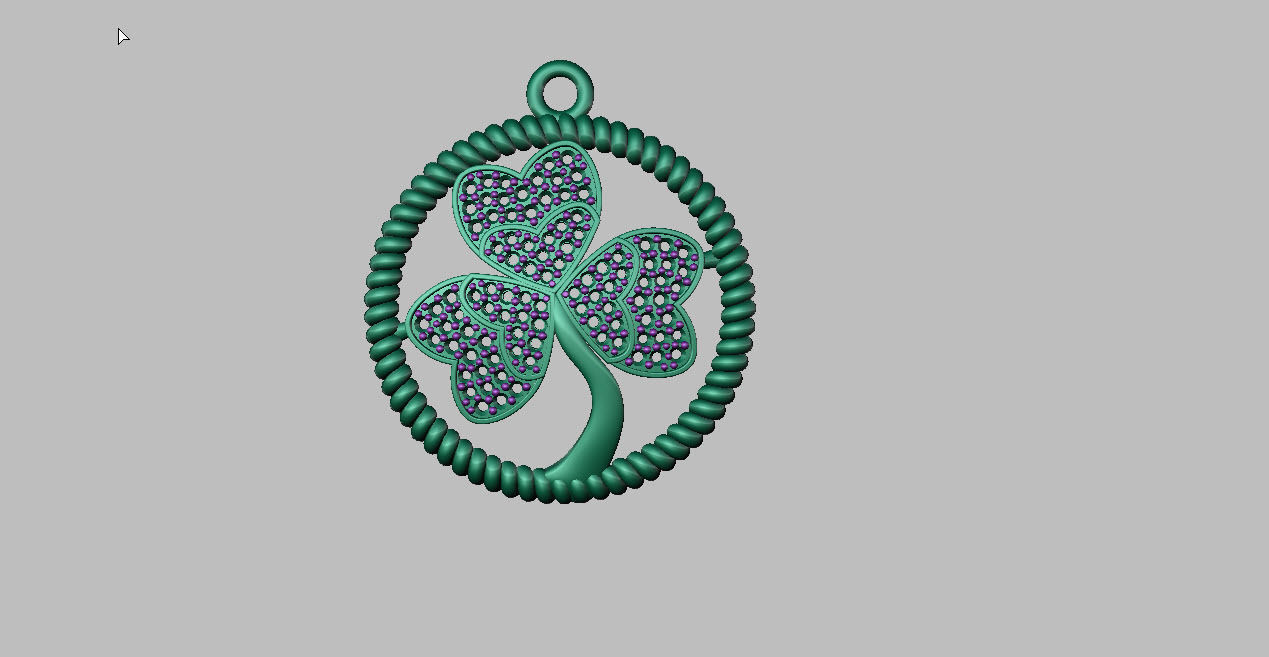 FLOWER CHARM PENDANT 3D print model_3