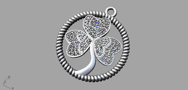 FLOWER CHARM PENDANT 3D print model_4