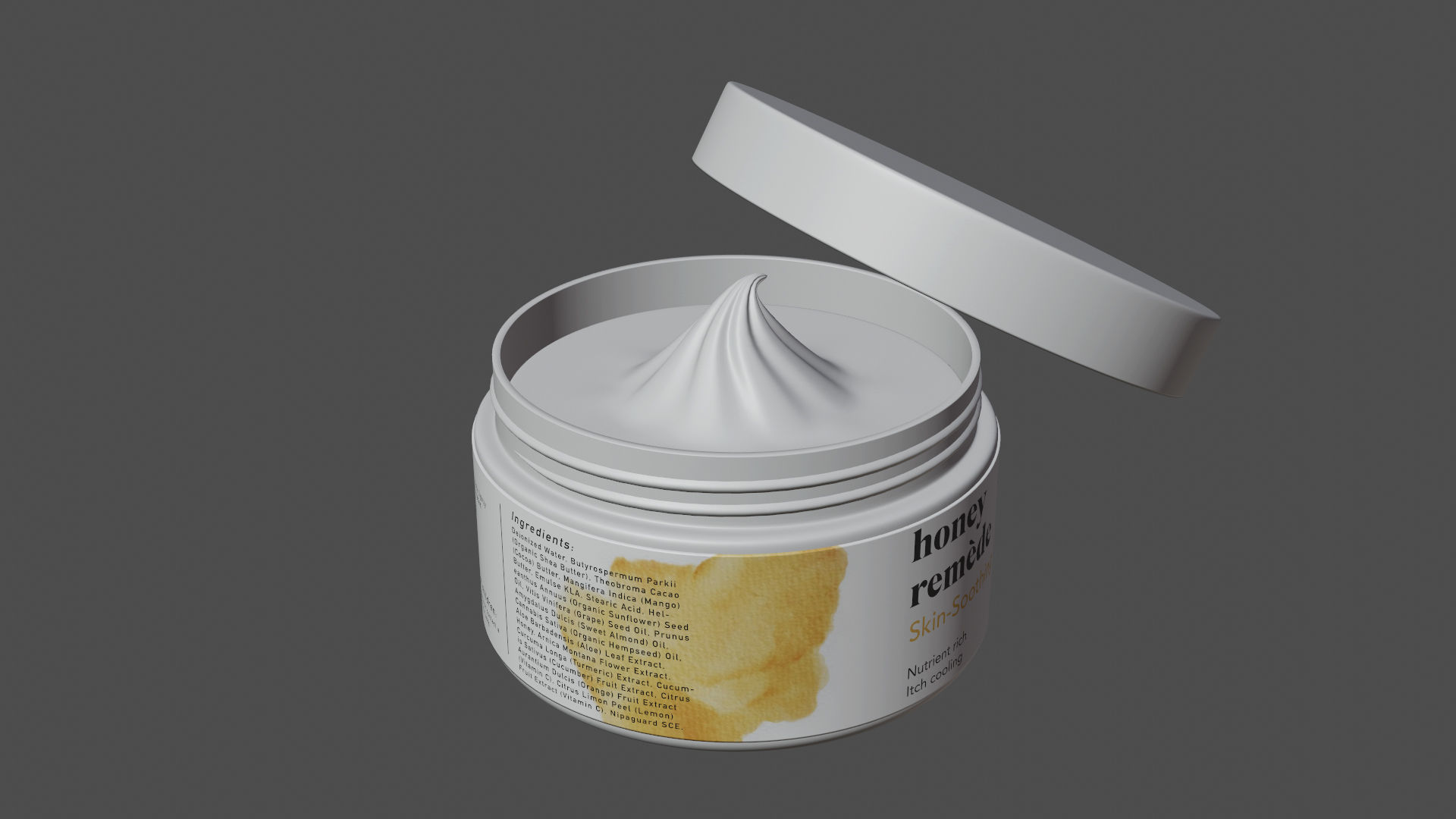 Honey pot Low-poly 3D model_6