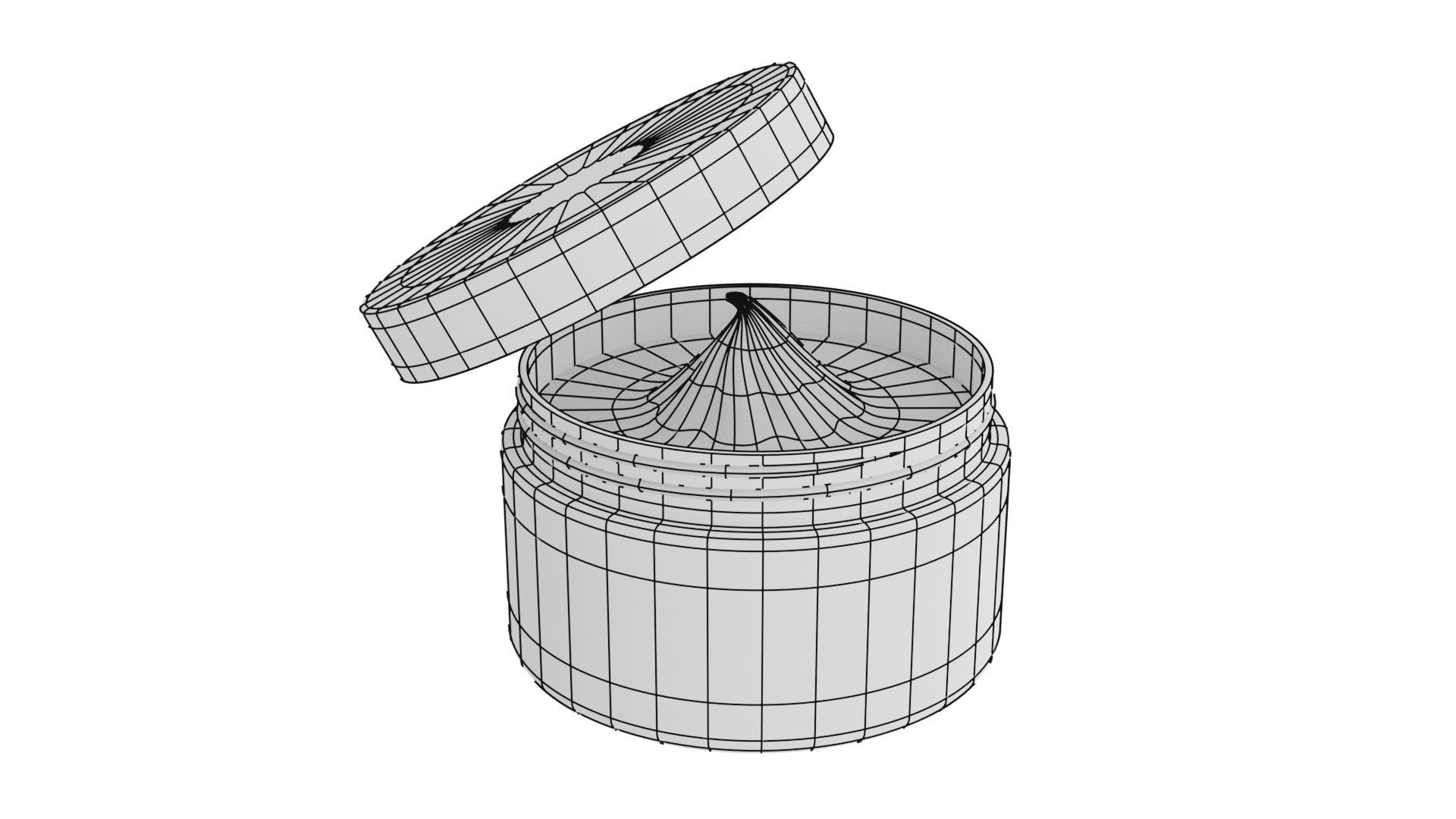 Honey pot Low-poly 3D model_10