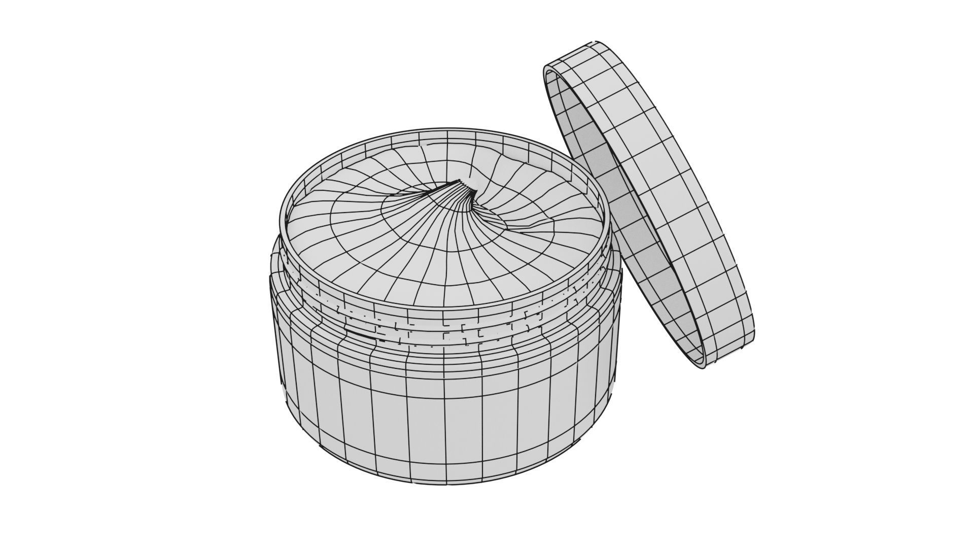 Honey pot Low-poly 3D model_9