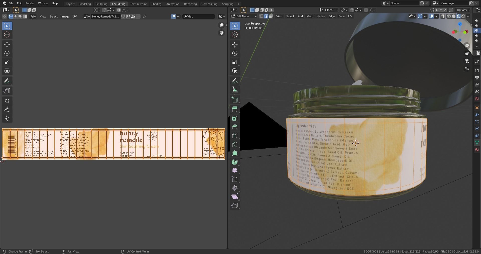 Honey pot Low-poly 3D model_11
