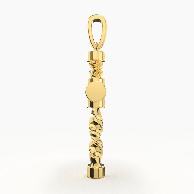 JESUS CROSS DIAMOND PENDANT 3D print model_4