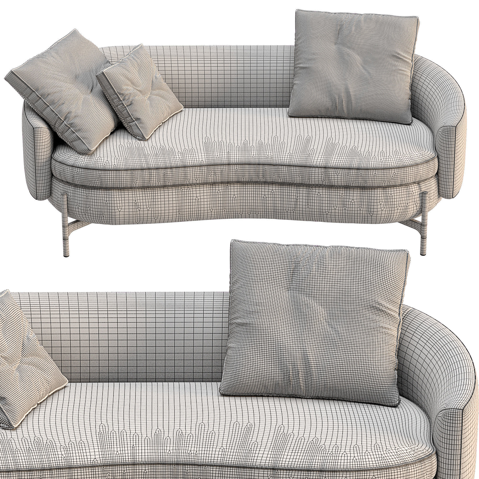 Sofa MIAMI by Cantori 3D model_14
