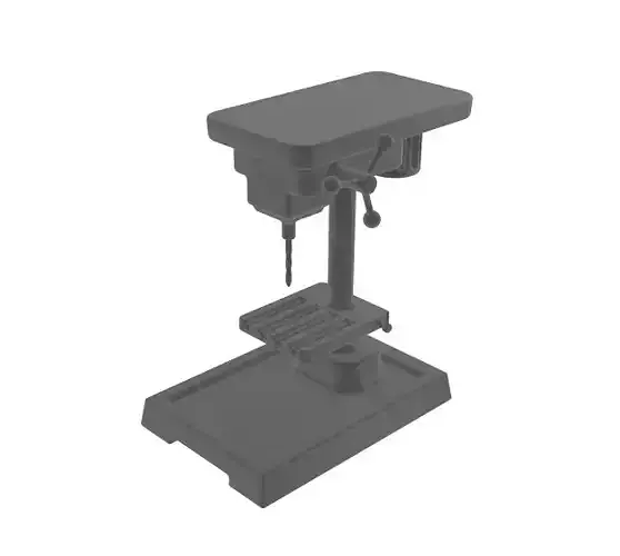 Drilling Machine Low-poly 3D model
