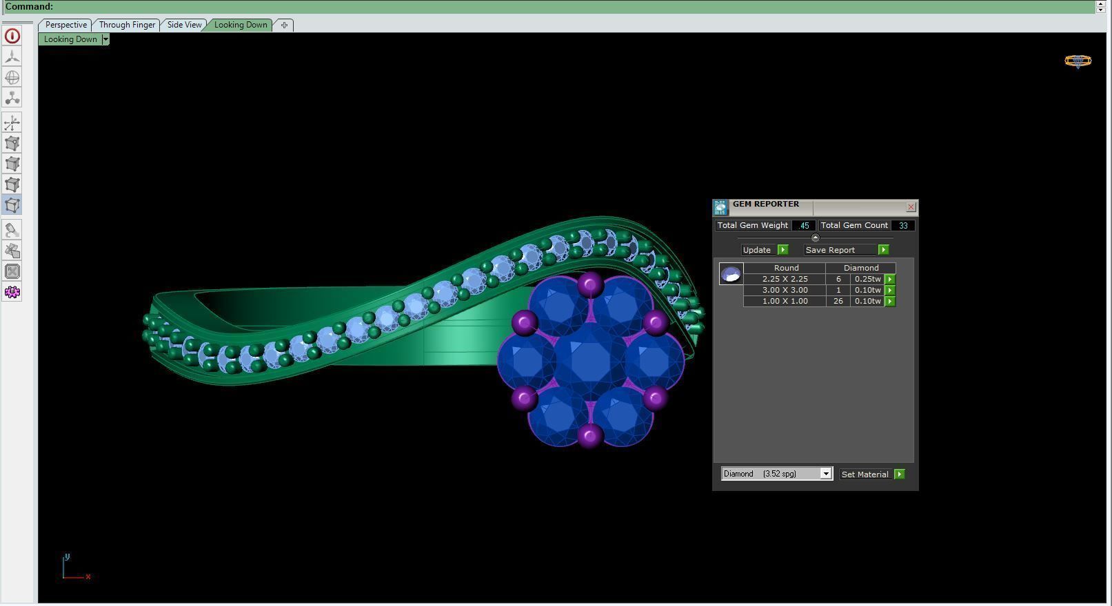 Diamond ring rail-F 3D print model_11