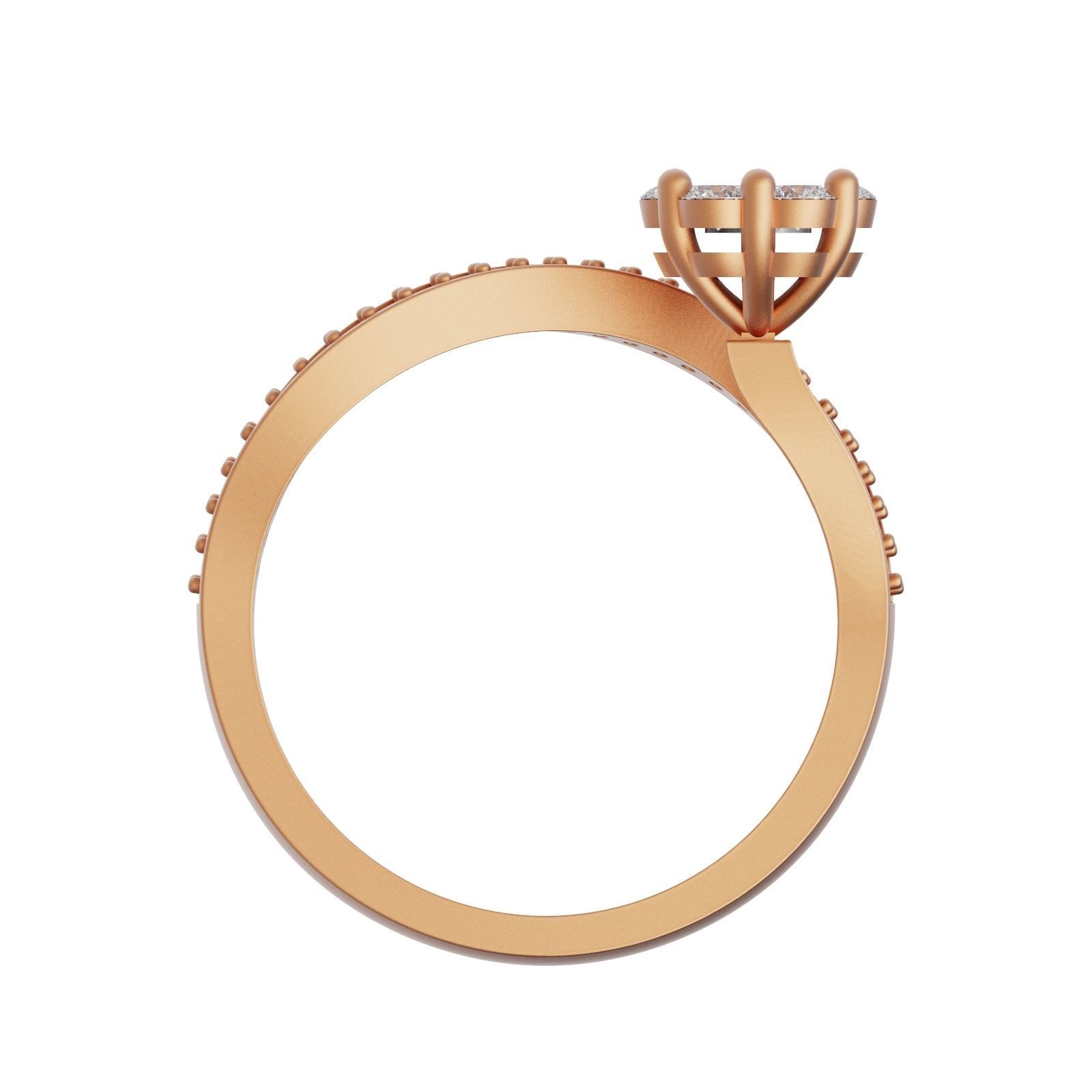 Diamond ring rail-F 3D print model_2