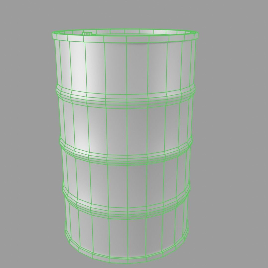 Rusty toxic barrel low poly Low-poly 3D model_5