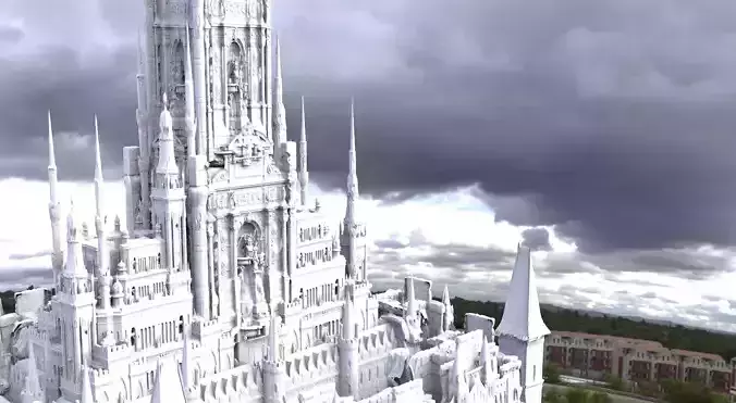 Fantasy City Angelic tower fortress
