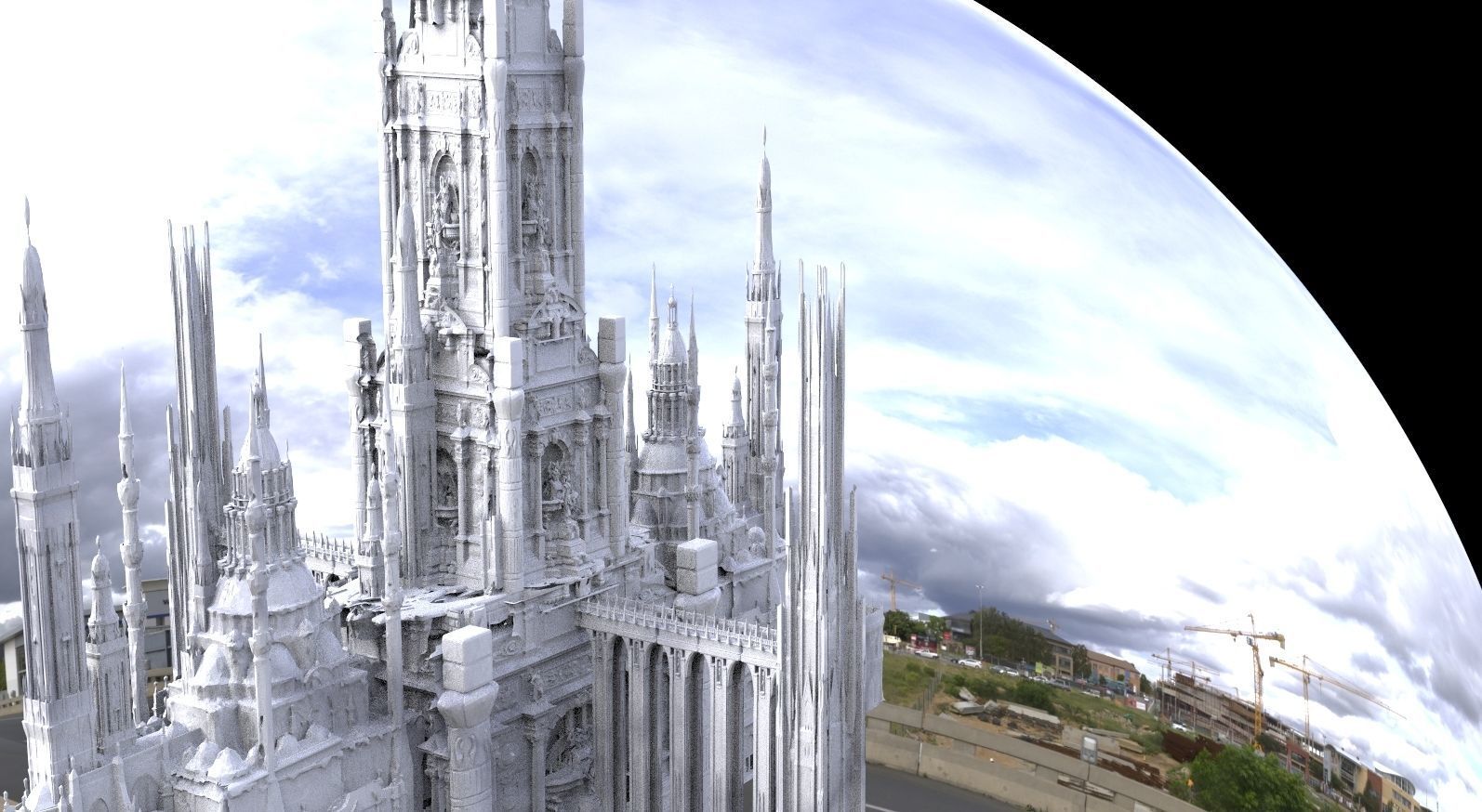 Angelic City of Light Architecture Palace complex 3D model_3