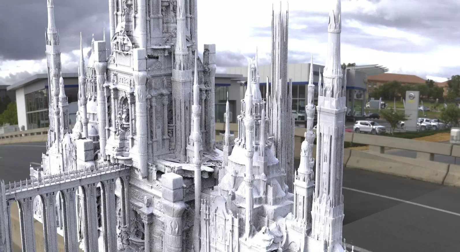 Angelic City of Light Architecture Palace complex 3D model_0