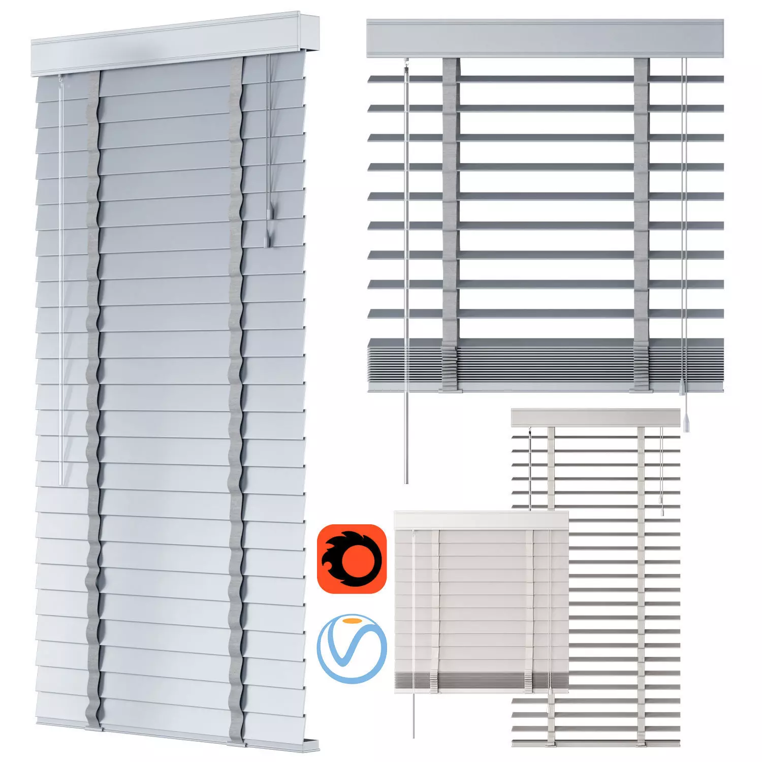 Venetian Blind 01 NEXT 50mm Slat Venetian Blind 3D model