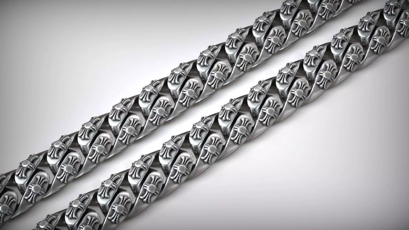 Miami Cuban Chain Link Bracelet 3D print model