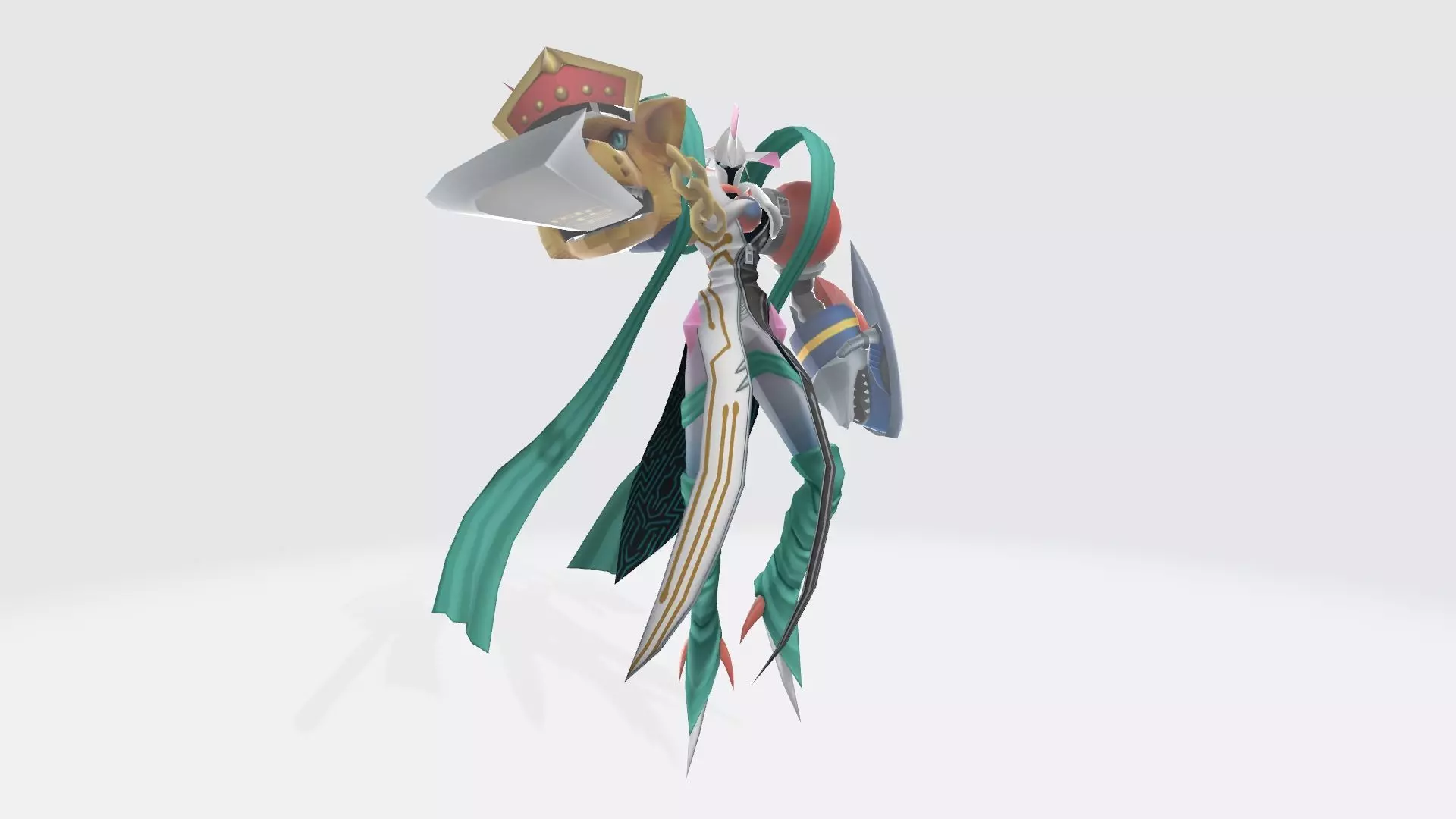 Chaosmon anime character 3D print model_0