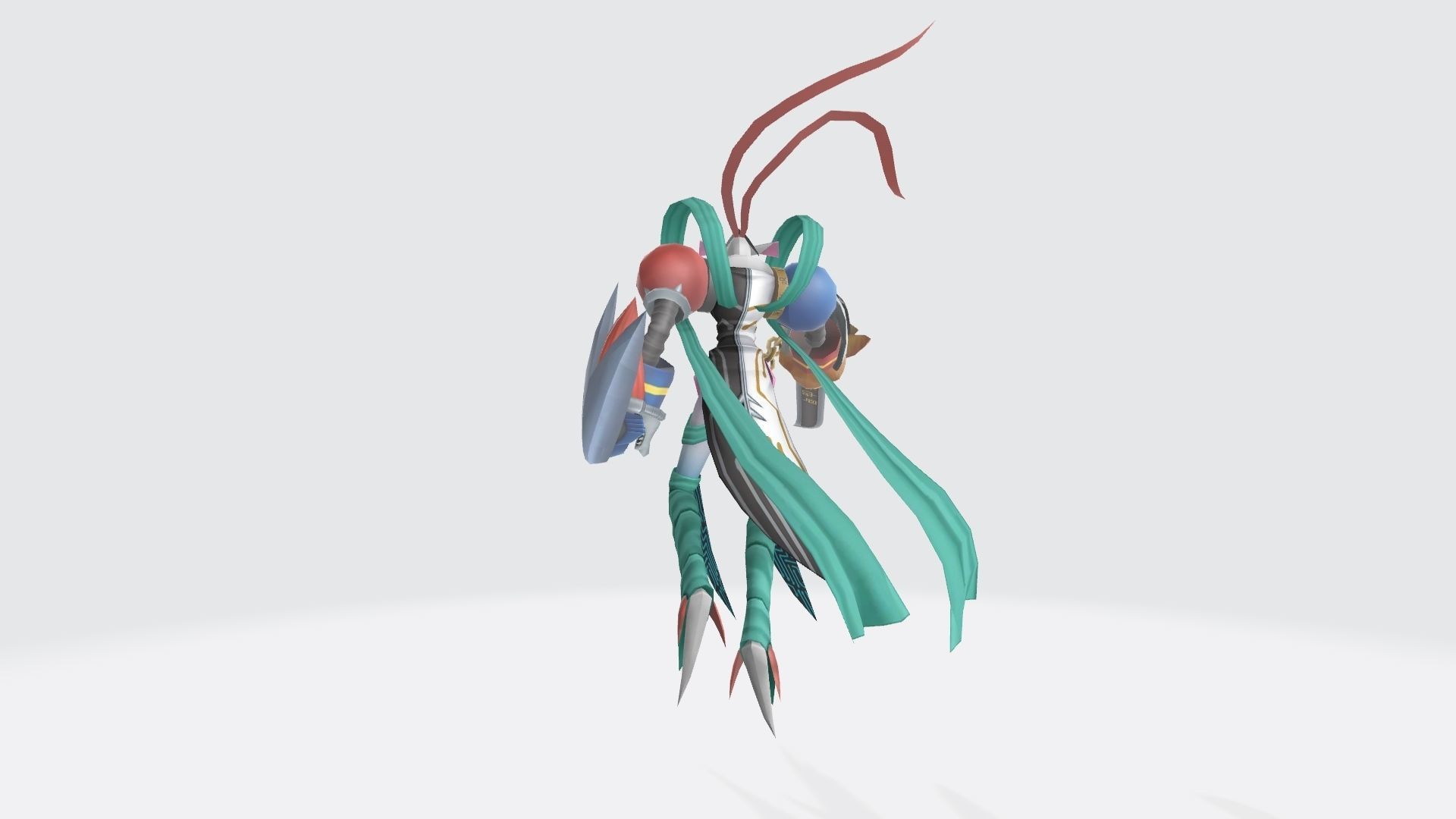Chaosmon anime character 3D print model_2