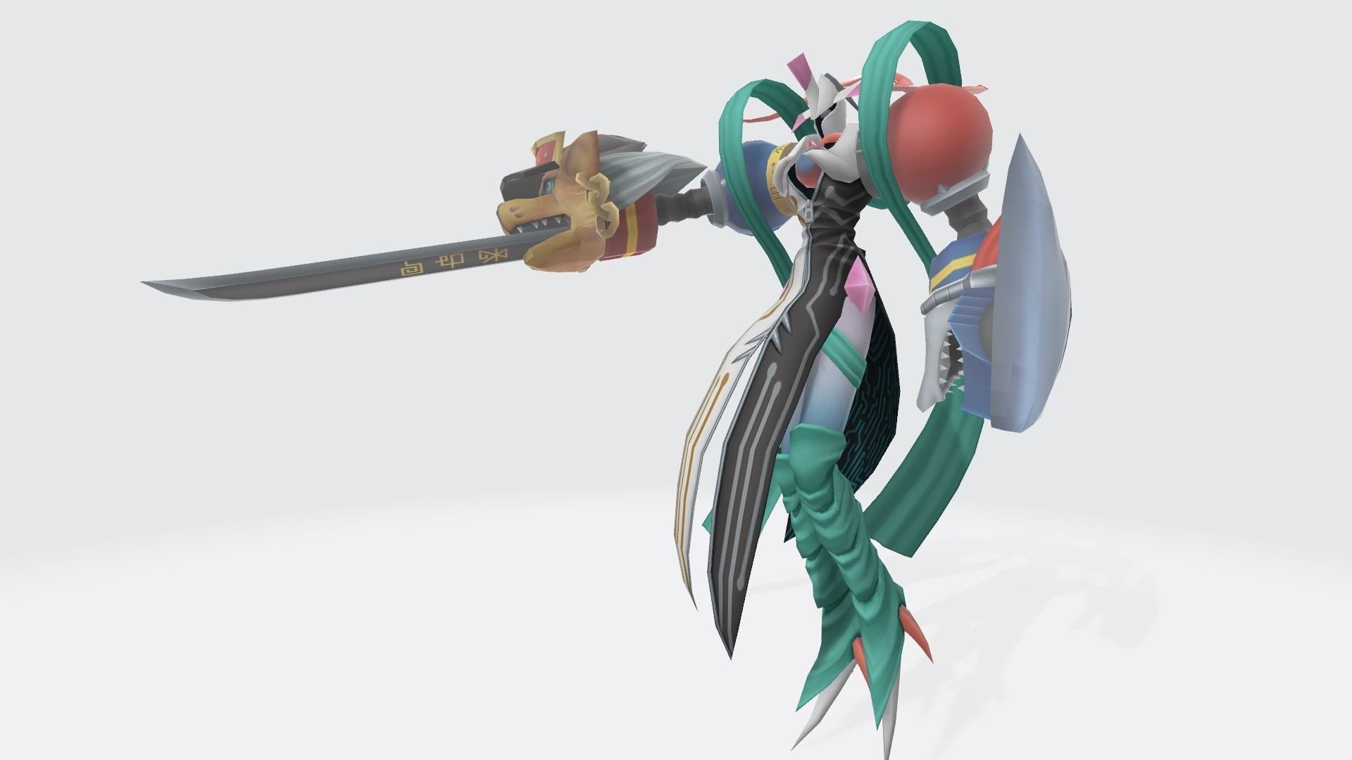 Chaosmon anime character 3D print model_1