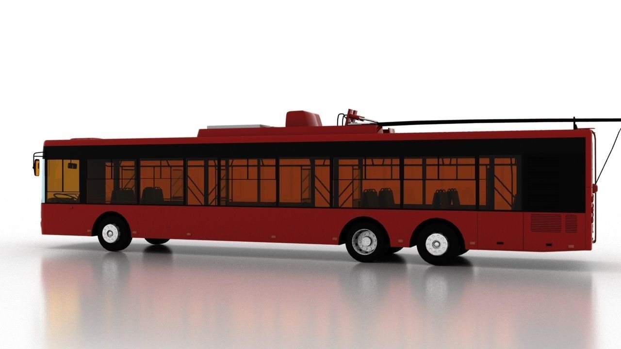 Trolleybus Bogdan T80110 3D model_3