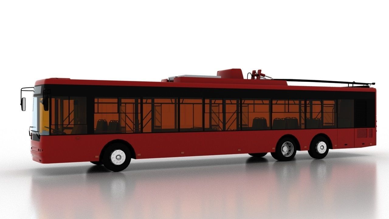 Trolleybus Bogdan T80110 3D model_2
