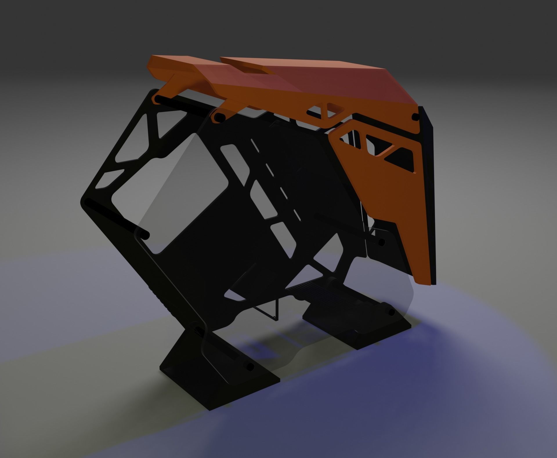 Computer case gaming Low-poly 3D model_3