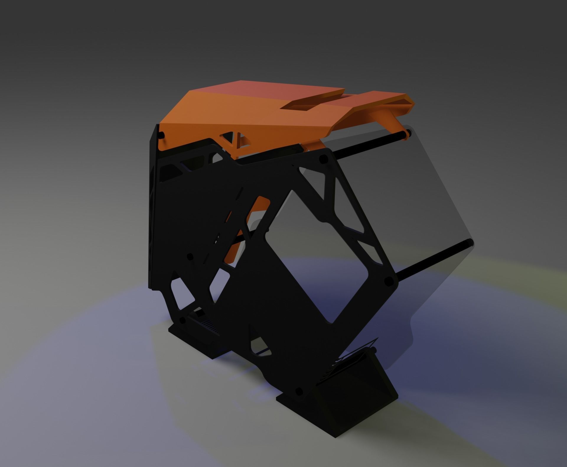 Computer case gaming Low-poly 3D model_4