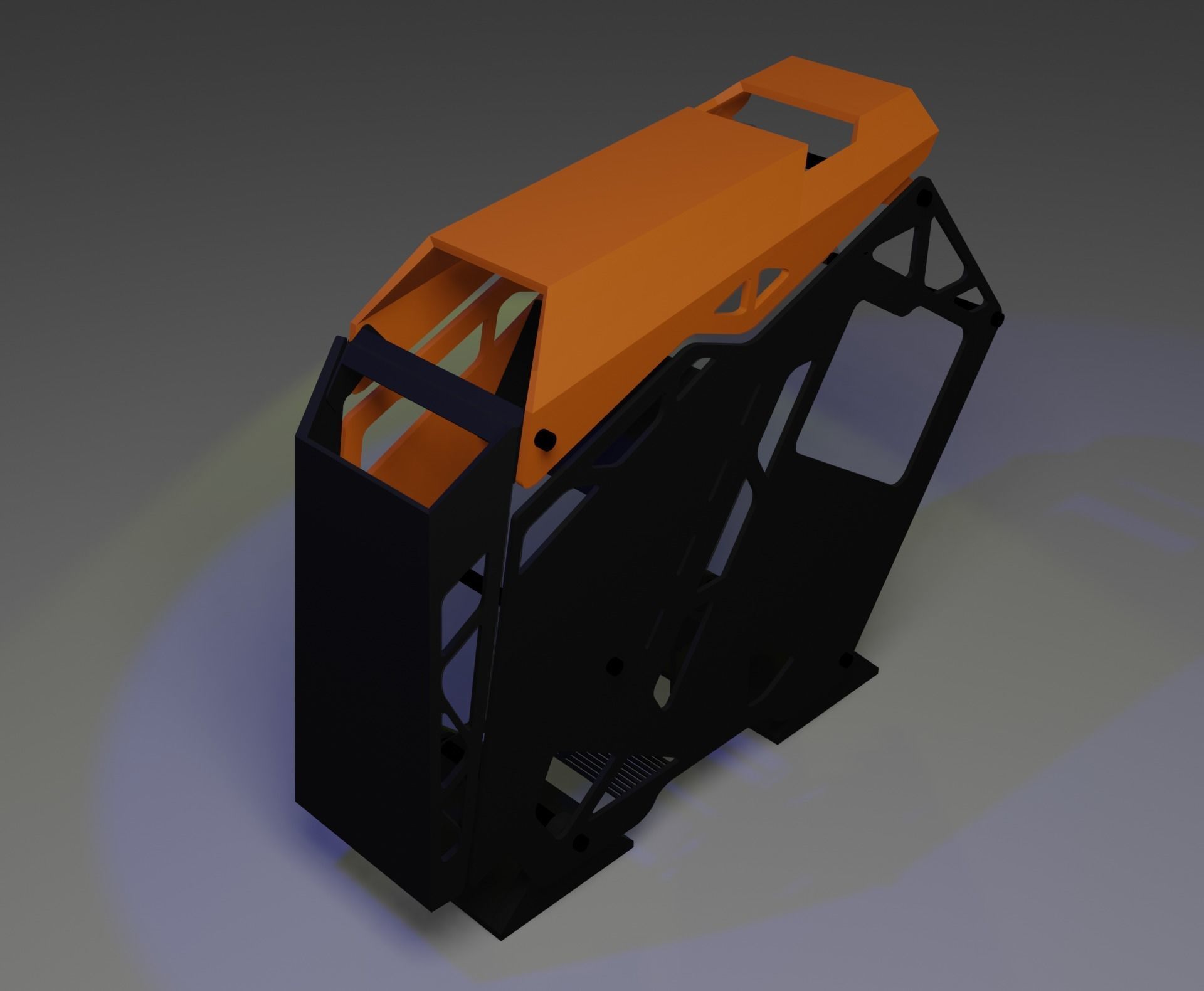 Computer case gaming Low-poly 3D model_2