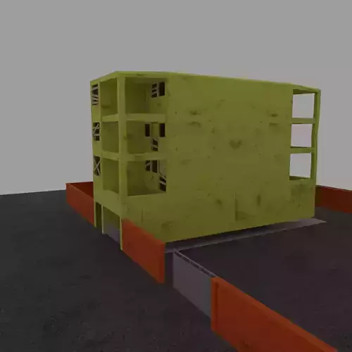 Abondened building Free low-poly 3D model