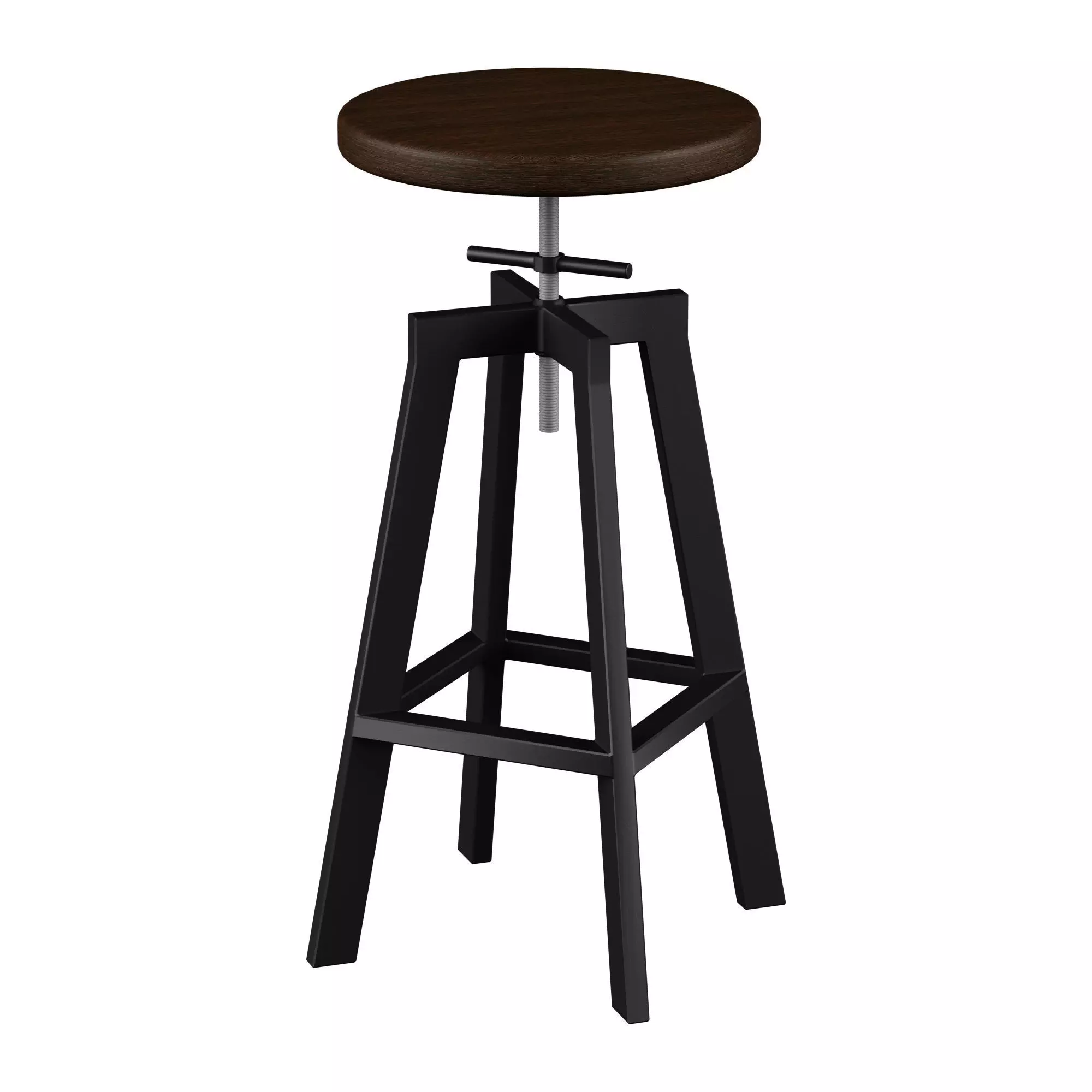 Bar Chair With Screw 3D model_0