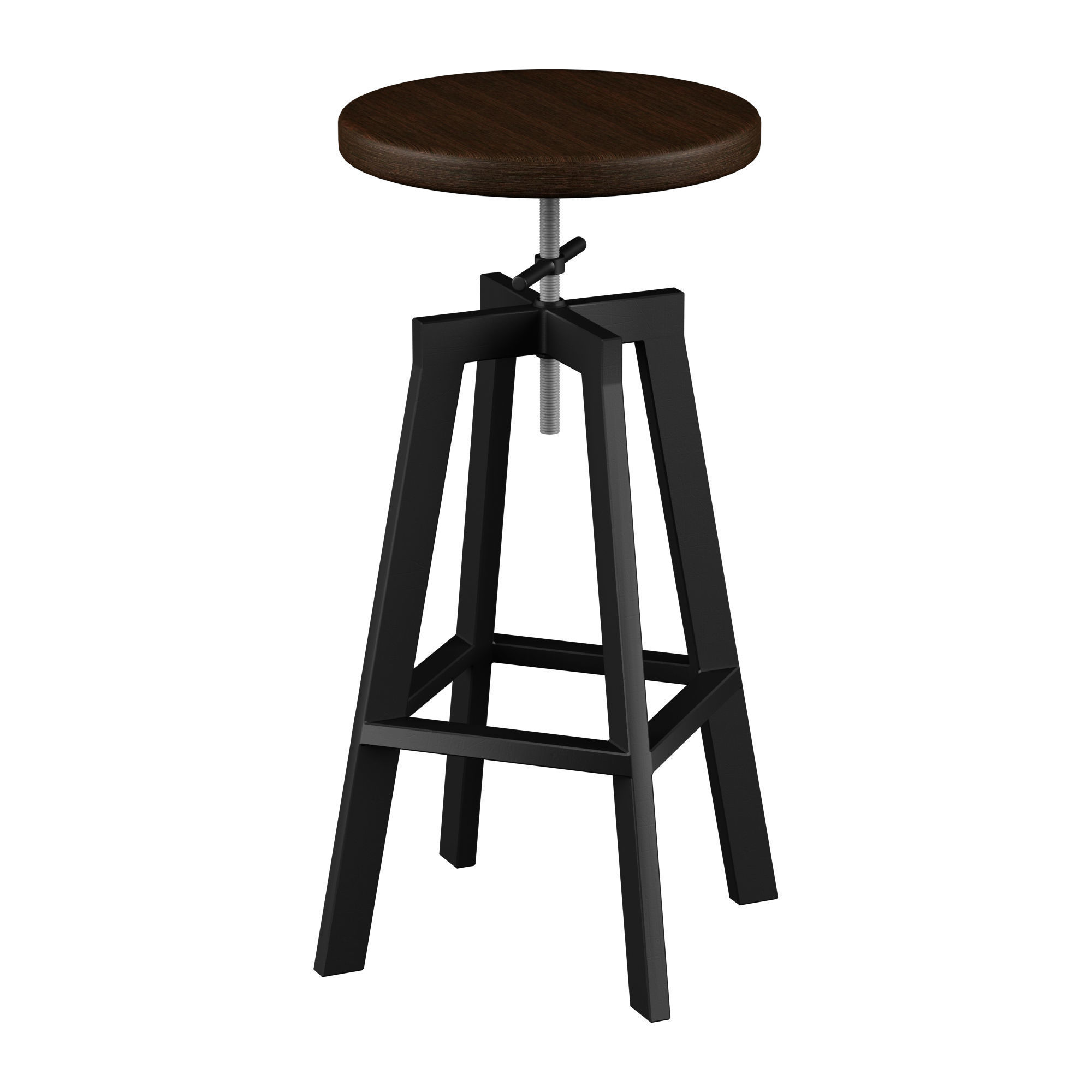 Bar Chair With Screw 3D model_1