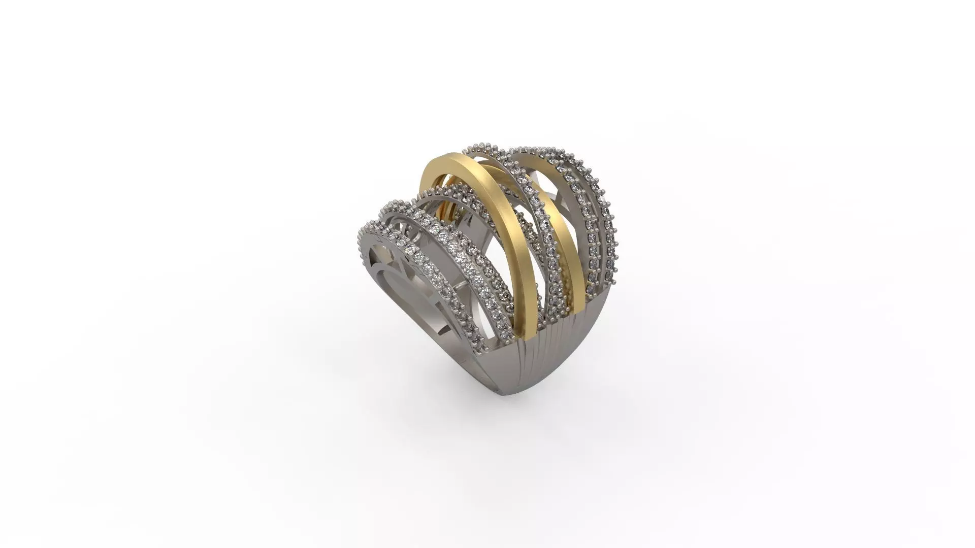 Ultra Vision Queen Crown Women Ring 3D print model