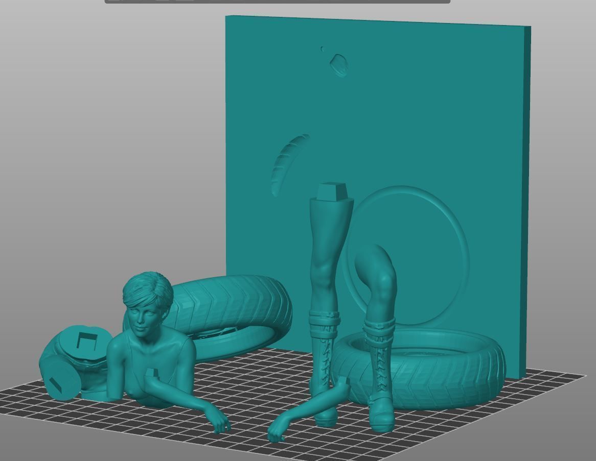 Racing Girl 3D print model_7