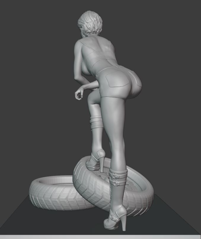 Racing Girl 3D print model_1