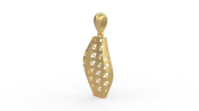 Ultra Vision Flower Leaf Motif Women Pendant 3D print model