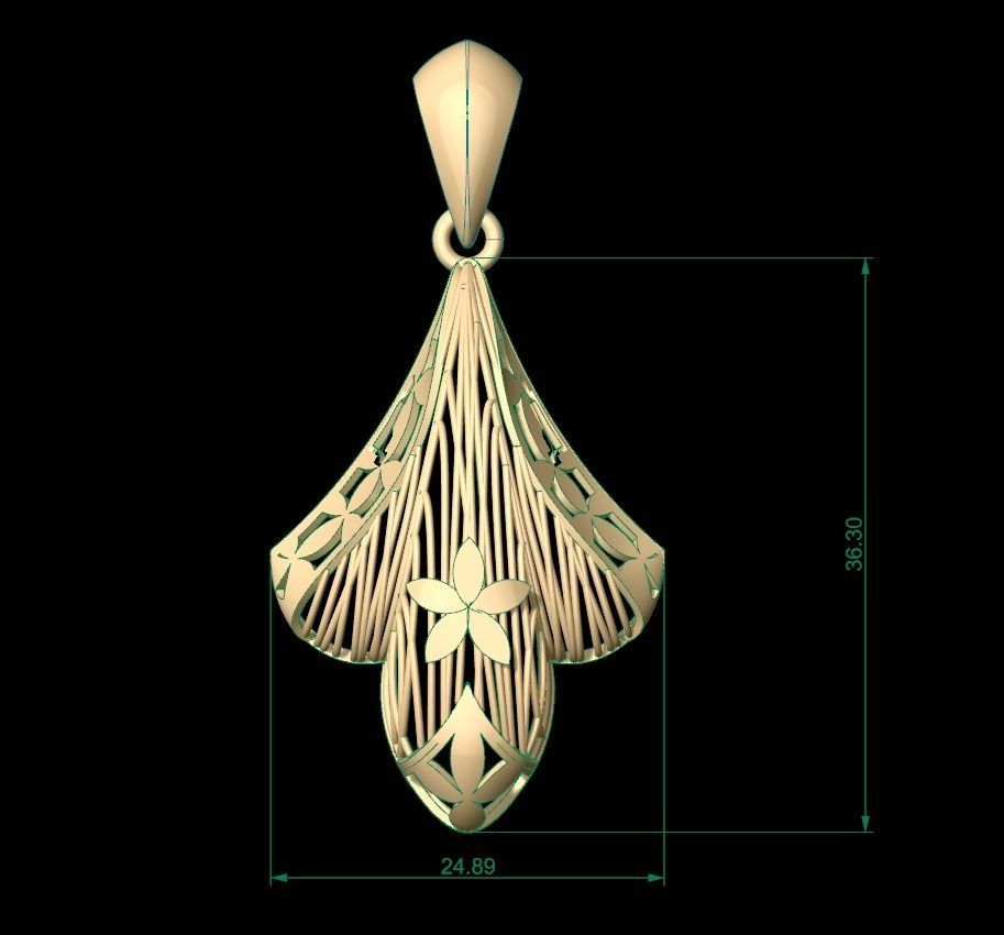 Ultra Vision Wicker Flower Pendant 3D print model_1