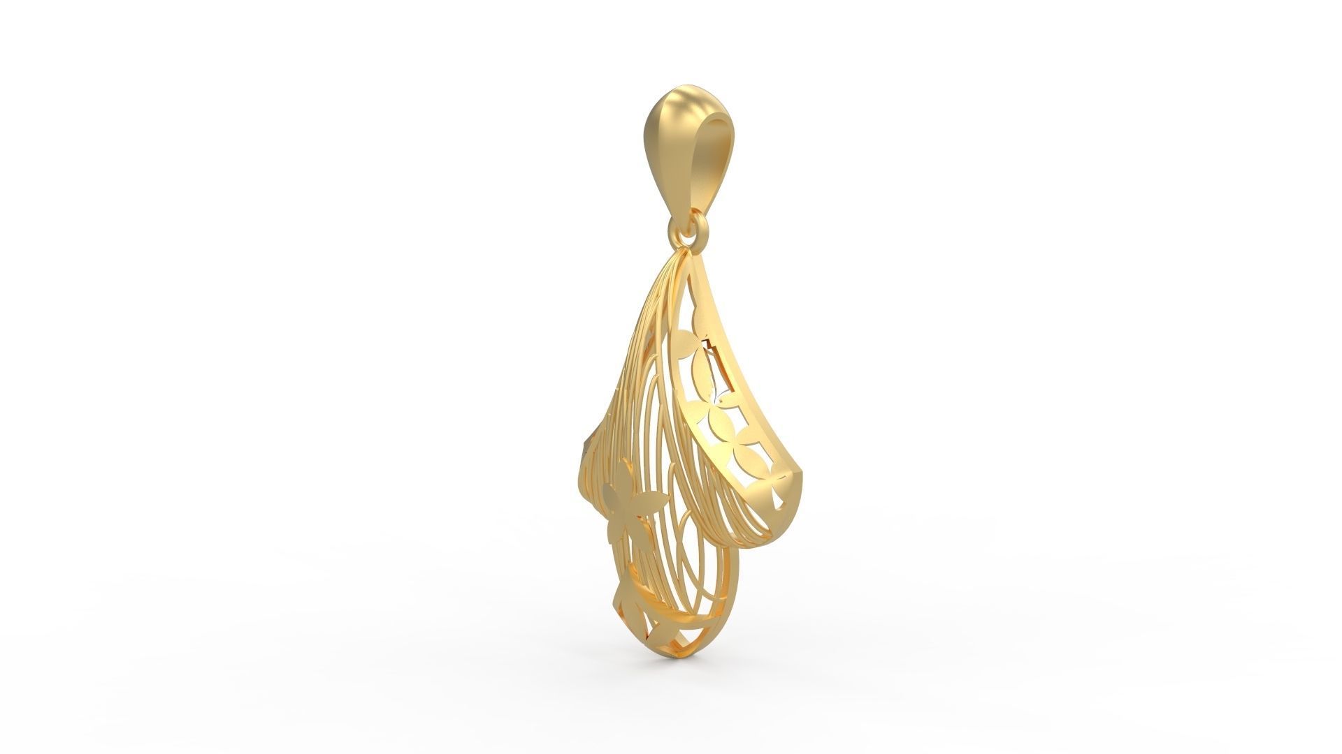 Ultra Vision Wicker Flower Pendant 3D print model_3