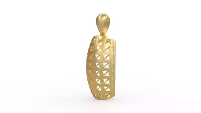 Ultra Vision Egypt Rectangle Pendant 3D print model