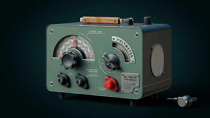 Vintage radio station 3D model