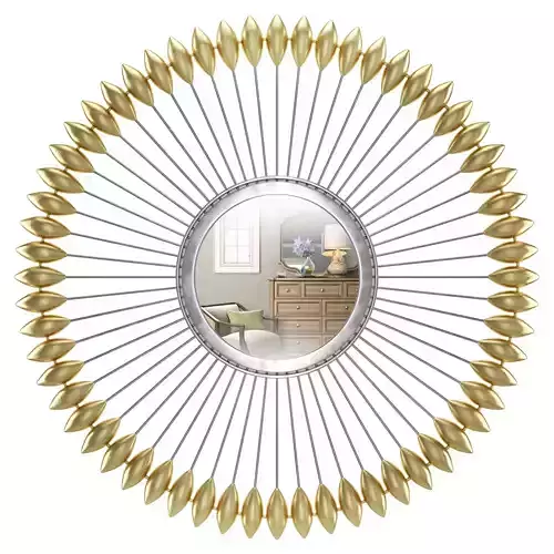 Zinc - Gold Framed Mirror