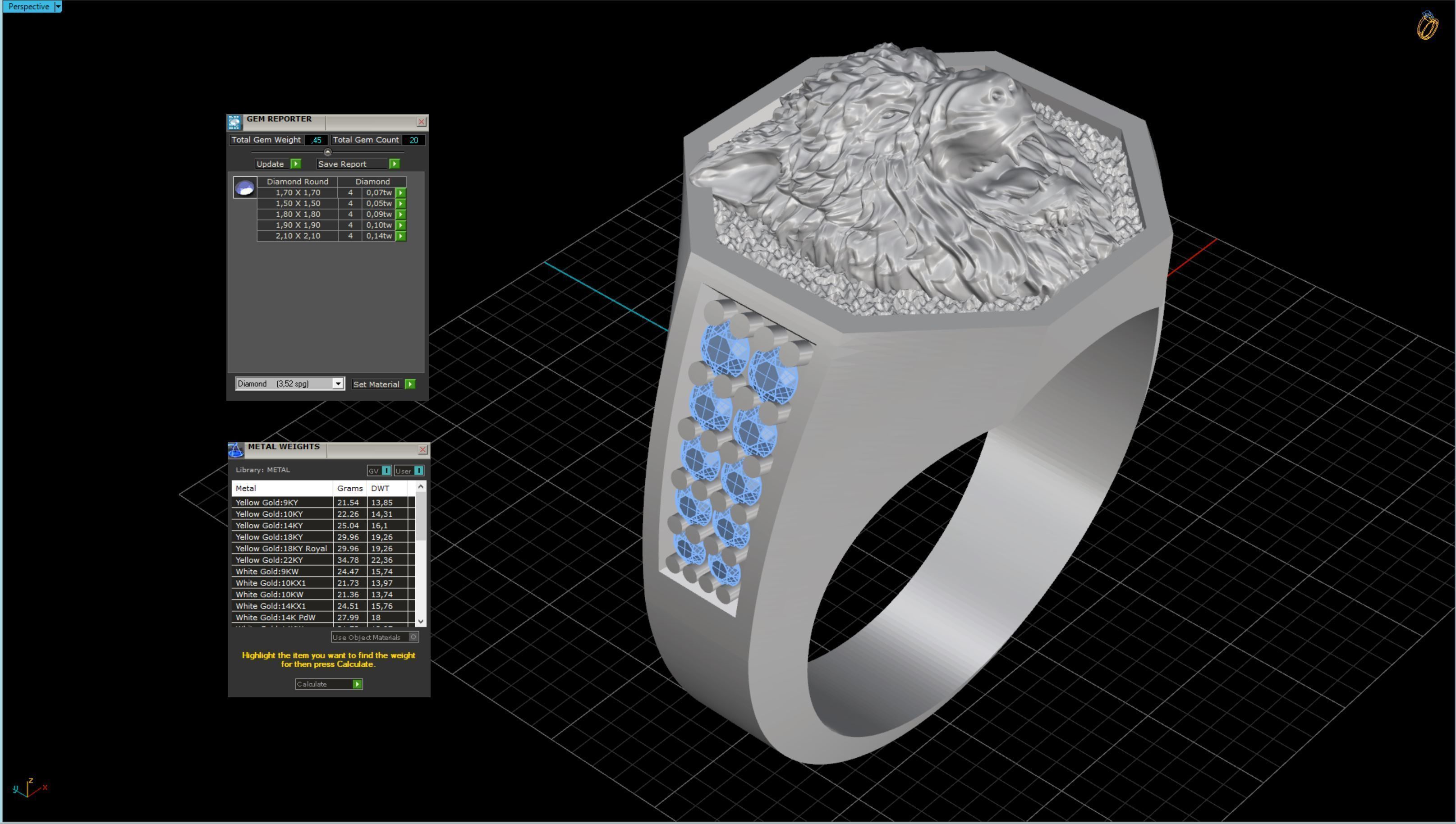 Wolf Ring Men 3D print model_9