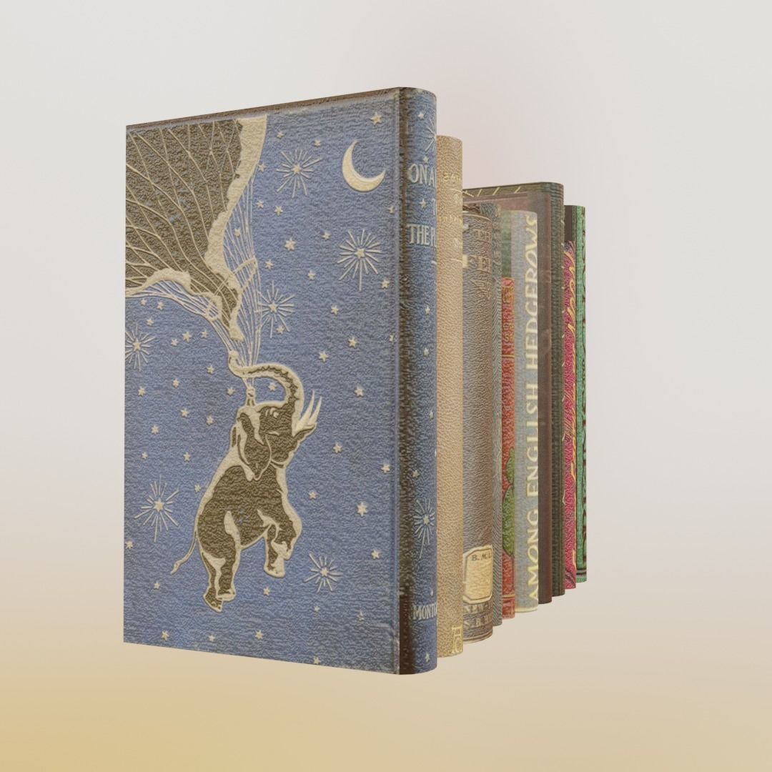 Old book Bundle - 10001 Low-poly 3D model_1