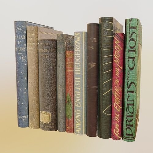 Old book Bundle - 10001 Low-poly 3D model