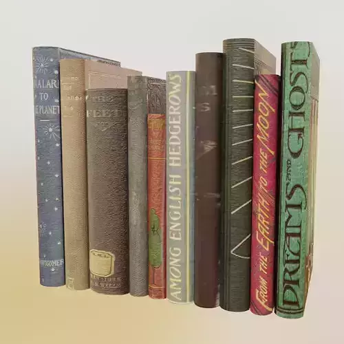 Old book Bundle - 10001 Low-poly 3D model