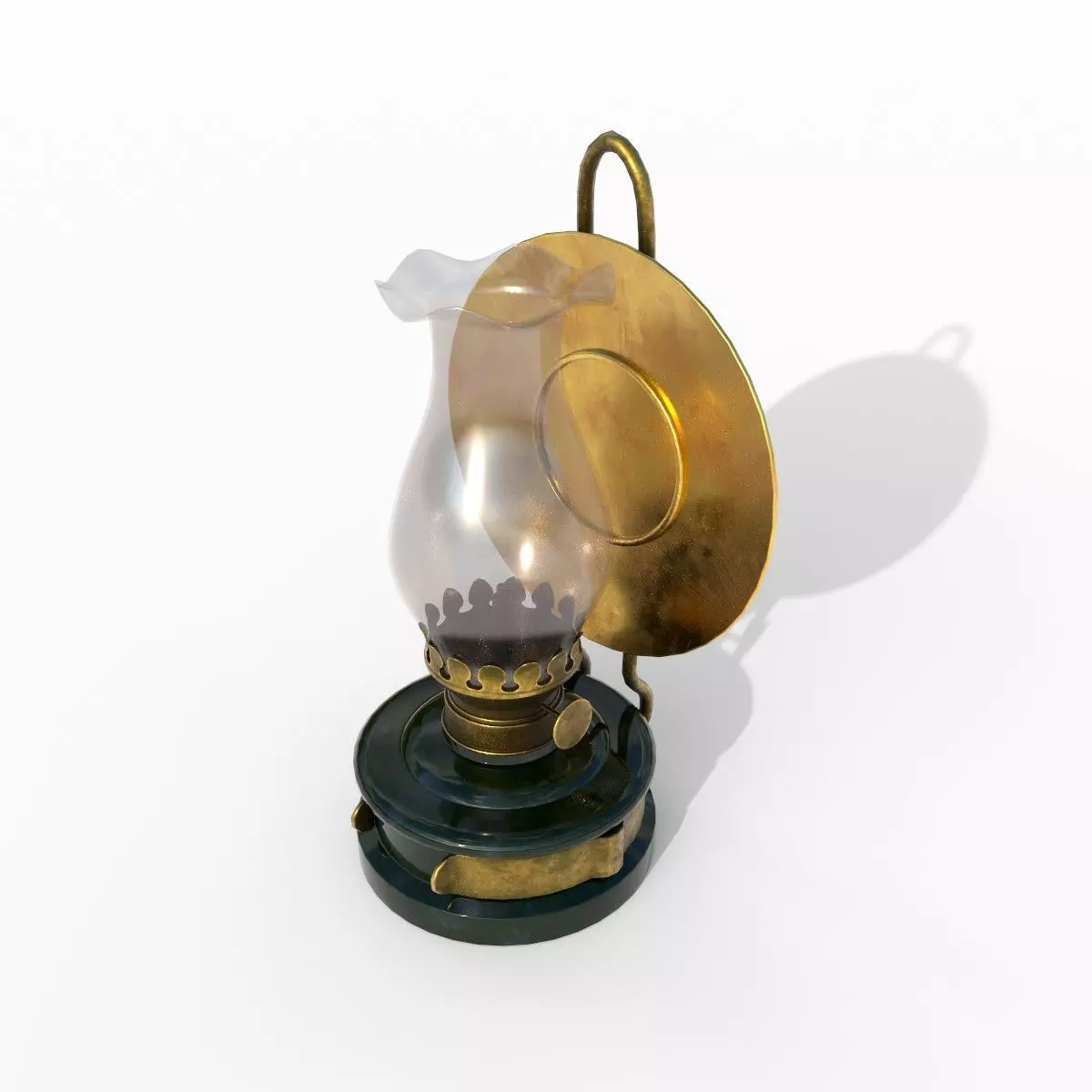 Oil lamp with shade CASSANDRA 3D model_0