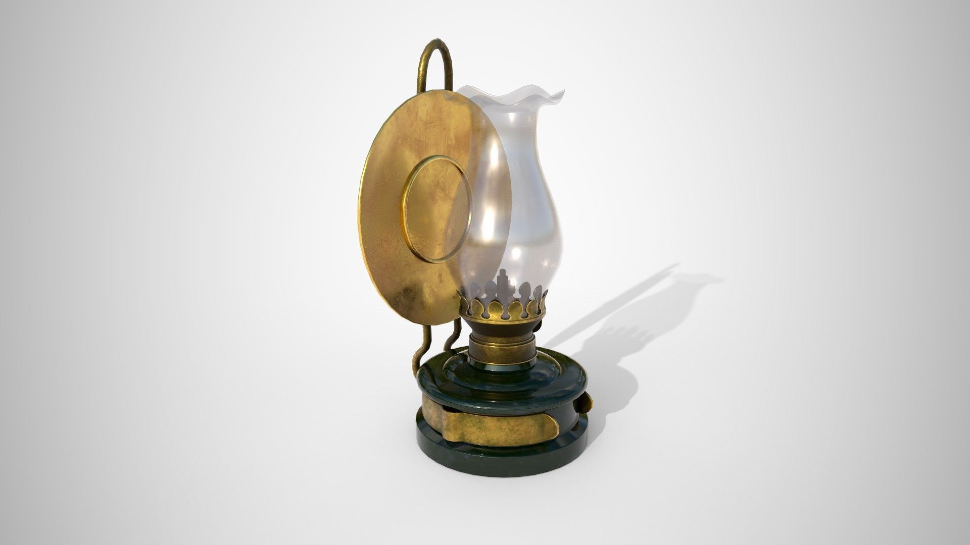 Oil lamp with shade CASSANDRA 3D model_8