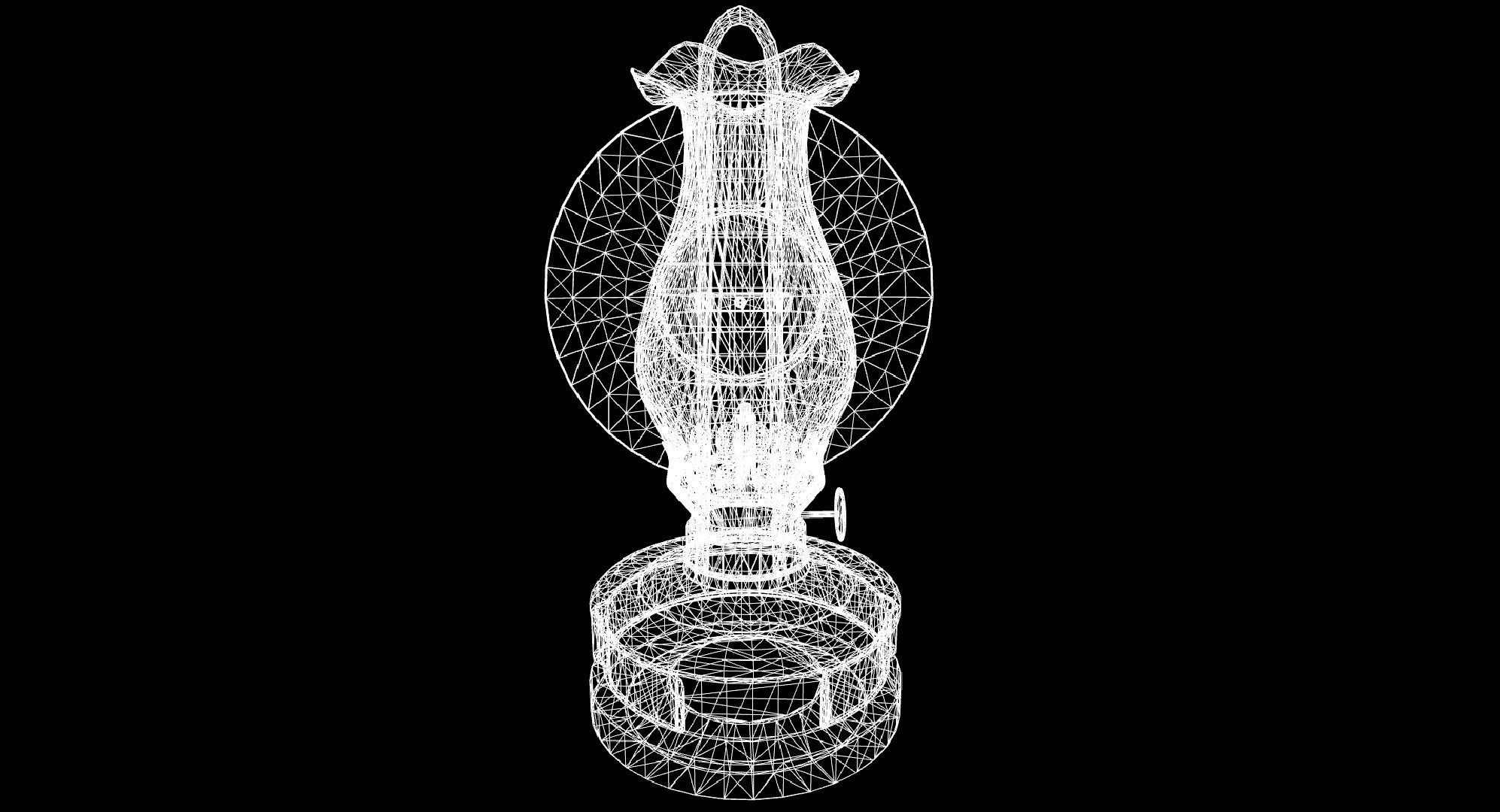 Oil lamp with shade CASSANDRA 3D model_11