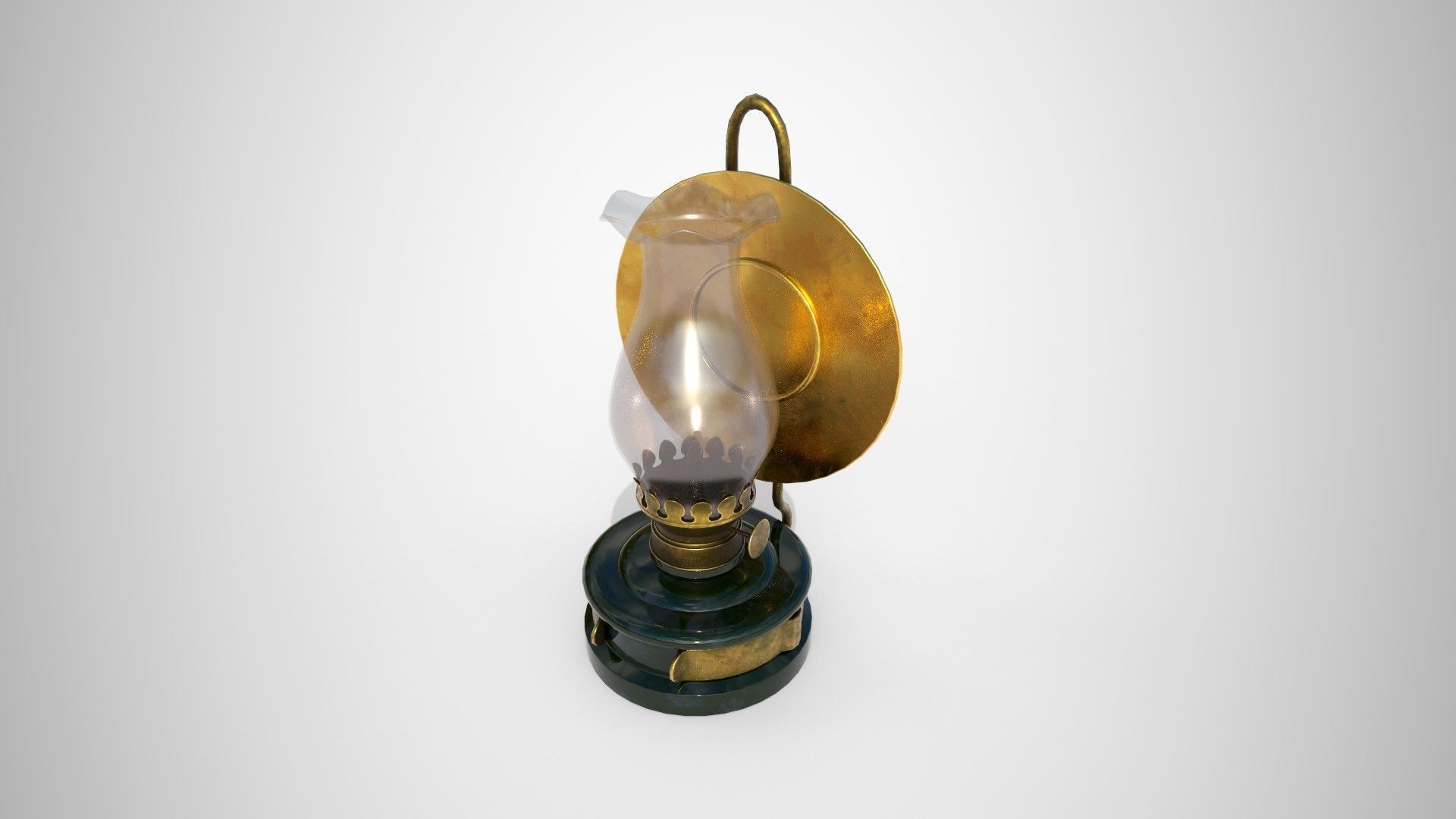 Oil lamp with shade CASSANDRA 3D model_3