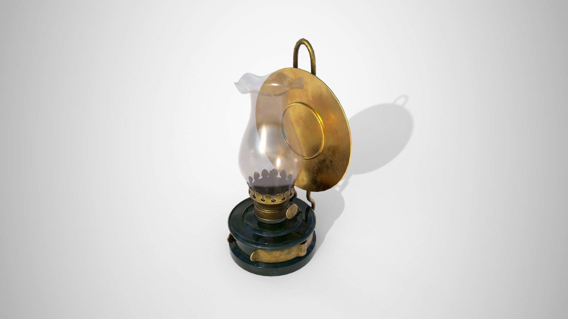 Oil lamp with shade CASSANDRA 3D model_1