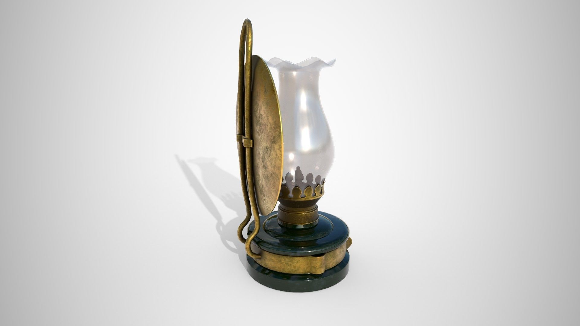 Oil lamp with shade CASSANDRA 3D model_7